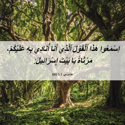 Picture 06 - عَامُوس 5:1 AVD - اِسْمَعُوا هَذَا - Bible Verse Picture