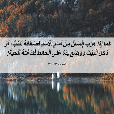 Picture 06 - عَامُوس 5:19 AVD - كَمَا إِذَا هَرَبَ - Bible Verse Picture