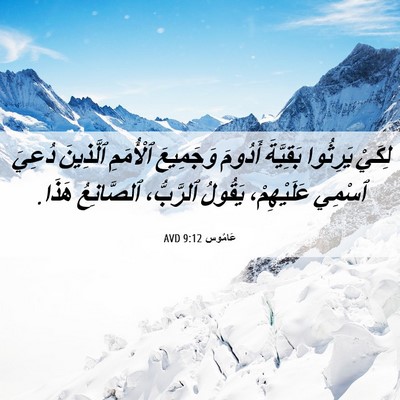 Picture 06 - عَامُوس 9:12 AVD - لِكَيْ يَرِثُوا بَقِيَّةَ - Bible Verse Picture