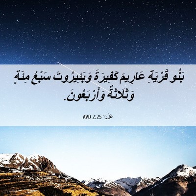 Picture 06 - عَزْرَا 2:25 AVD - بَنُو قَرْيَةِ عَارِيمَ - Bible Verse Picture
