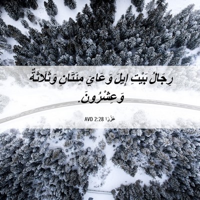 Picture 06 - عَزْرَا 2:28 AVD - رِجَالُ بَيْتِ إِيلَ - Bible Verse Picture