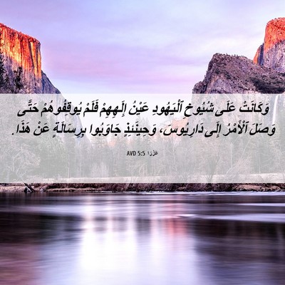 Picture 06 - عَزْرَا 5:5 AVD - وَكَانَتْ عَلَى شُيُوخِ - Bible Verse Picture