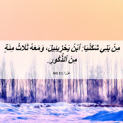Picture 06 - عَزْرَا 8:5 AVD - مِنْ بَنِي شَكَنْيَا: - Bible Verse Picture