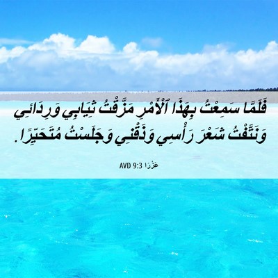 Picture 06 - عَزْرَا 9:3 AVD - فَلَمَّا سَمِعْتُ بِهَذَا - Bible Verse Picture
