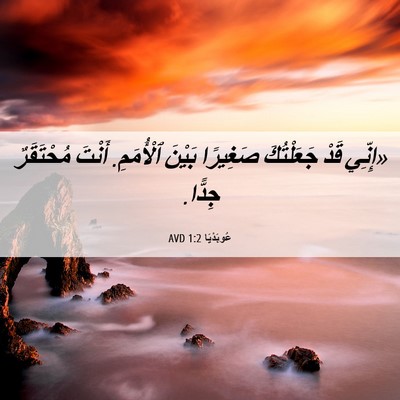 Picture 06 - عُوبَدْيَا 1:2 AVD - «إِنِّي قَدْ جَعَلْتُكَ - Bible Verse Picture