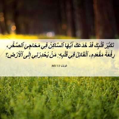 Picture 06 - عُوبَدْيَا 1:3 AVD - تَكَبُّرُ قَلْبِكَ قَدْ - Bible Verse Picture