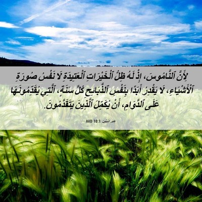 Picture 06 - عِبرانِيّين 10:1 AVD - لِأَنَّ ٱلنَّامُوسَ، إِذْ - Bible Verse Picture