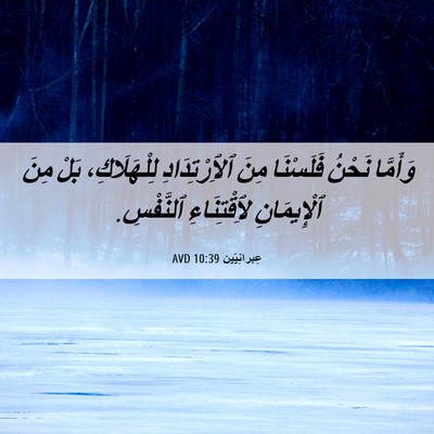 Picture 06 - عِبرانِيّين 10:39 AVD - وَأَمَّا نَحْنُ فَلَسْنَا - Bible Verse Picture