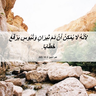 Picture 06 - عِبرانِيّين 10:4 AVD - لِأَنَّهُ لَا يُمْكِنُ - Bible Verse Picture