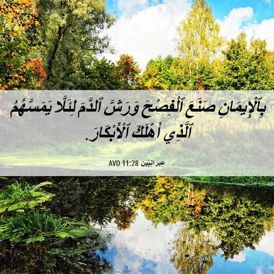 Picture 06 - عِبرانِيّين 11:28 AVD - بِٱلْإِيمَانِ صَنَعَ - Bible Verse Picture