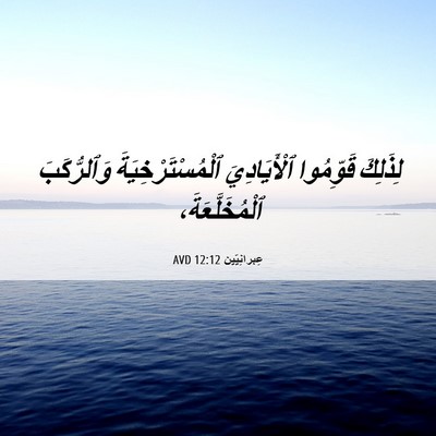 Picture 06 - عِبرانِيّين 12:12 AVD - لِذَلِكَ قَوِّمُوا - Bible Verse Picture
