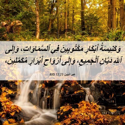 Picture 06 - عِبرانِيّين 12:23 AVD - وَكَنِيسَةُ أَبْكَارٍ - Bible Verse Picture