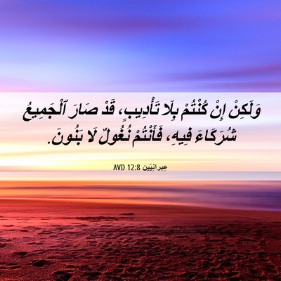 Picture 06 - عِبرانِيّين 12:8 AVD - وَلَكِنْ إِنْ كُنْتُمْ - Bible Verse Picture
