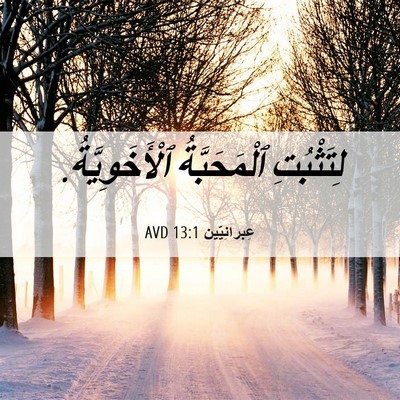 Picture 06 - عِبرانِيّين 13:1 AVD - لِتَثْبُتِ ٱلْمَحَبَّةُ - Bible Verse Picture