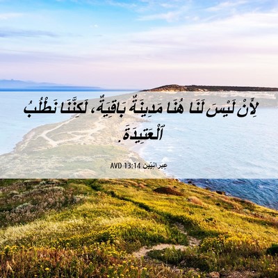 Picture 06 - عِبرانِيّين 13:14 AVD - لِأَنْ لَيْسَ لَنَا هُنَا - Bible Verse Picture