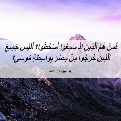 Picture 06 - عِبرانِيّين 3:16 AVD - فَمَنْ هُمُ ٱلَّذِينَ إِذْ - Bible Verse Picture