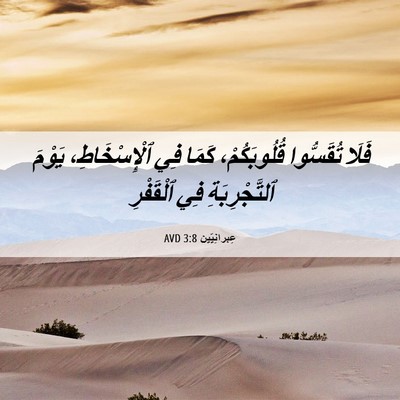 Picture 06 - عِبرانِيّين 3:8 AVD - فَلَا تُقَسُّوا - Bible Verse Picture