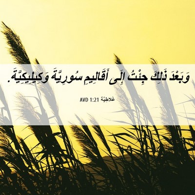 Picture 06 - غَلاطِيَّة 1:21 AVD - وَبَعْدَ ذَلِكَ جِئْتُ - Bible Verse Picture