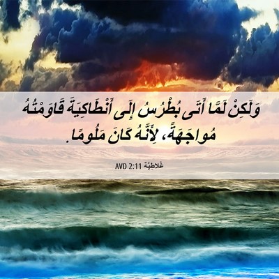 Picture 06 - غَلاطِيَّة 2:11 AVD - وَلَكِنْ لَمَّا أَتَى - Bible Verse Picture
