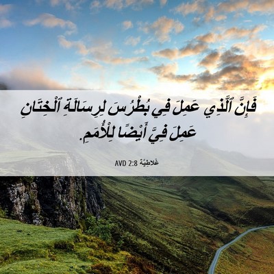 Picture 06 - غَلاطِيَّة 2:8 AVD - فَإِنَّ ٱلَّذِي عَمِلَ فِي - Bible Verse Picture