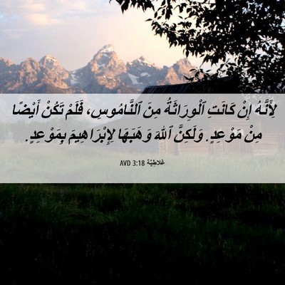 Picture 06 - غَلاطِيَّة 3:18 AVD - لِأَنَّهُ إِنْ كَانَتِ - Bible Verse Picture