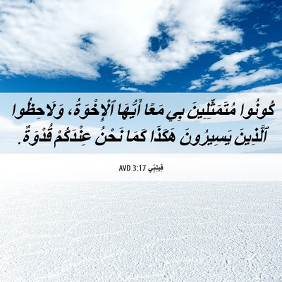 Picture 06 - فِيلِبِّي 3:17 AVD - كُونُوا مُتَمَثِّلِينَ - Bible Verse Picture