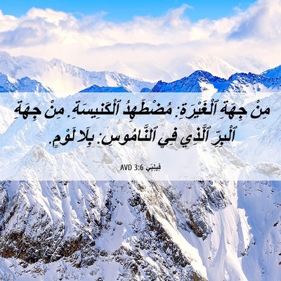 Picture 06 - فِيلِبِّي 3:6 AVD - مِنْ جِهَةِ ٱلْغَيْرَةِ: - Bible Verse Picture