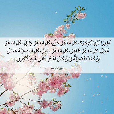 Picture 06 - فِيلِبِّي 4:8 AVD - أَخِيرًا أَيُّهَا - Bible Verse Picture