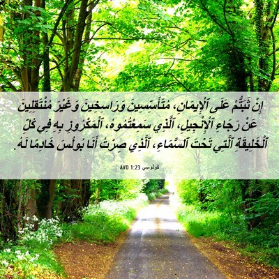 Picture 06 - كُولُوسِي 1:23 AVD - إِنْ ثَبَتُّمْ عَلَى - Bible Verse Picture
