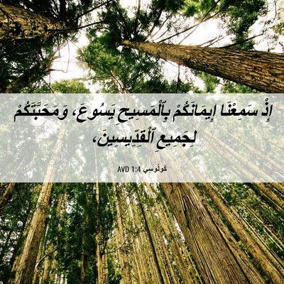 Picture 06 - كُولُوسِي 1:4 AVD - إِذْ سَمِعْنَا - Bible Verse Picture
