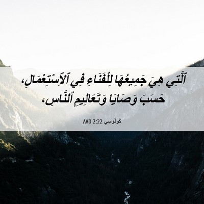 Picture 06 - كُولُوسِي 2:22 AVD - ٱلَّتِي هِيَ جَمِيعُهَا - Bible Verse Picture