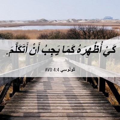 Picture 06 - كُولُوسِي 4:4 AVD - كَيْ أُظْهِرَهُ كَمَا - Bible Verse Picture