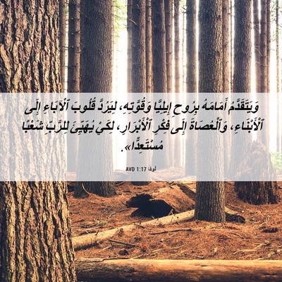 Picture 06 - لُوقا 1:17 AVD - وَيَتَقَدَّمُ أَمَامَهُ - Bible Verse Picture