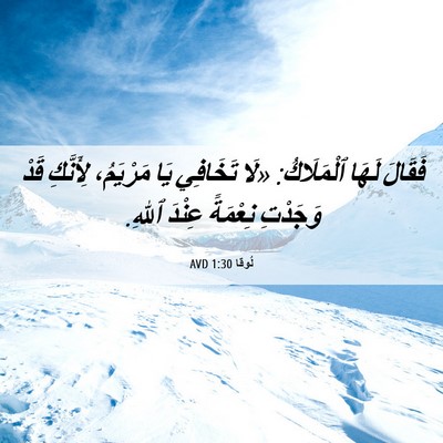 Picture 06 - لُوقا 1:30 AVD - فَقَالَ لَهَا ٱلْمَلَاكُ: - Bible Verse Picture