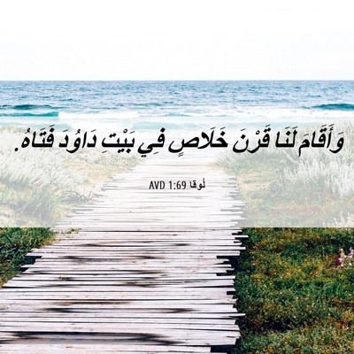 Picture 06 - لُوقا 1:69 AVD - وَأَقَامَ لَنَا قَرْنَ - Bible Verse Picture