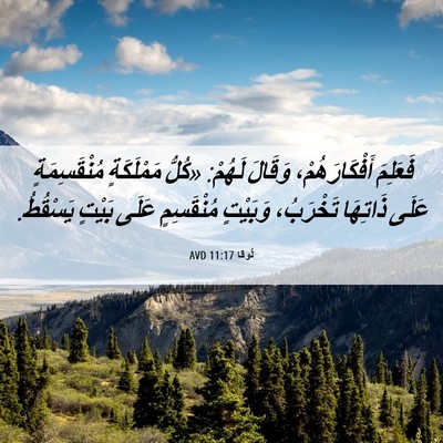 Picture 06 - لُوقا 11:17 AVD - فَعَلِمَ أَفْكَارَهُمْ، - Bible Verse Picture