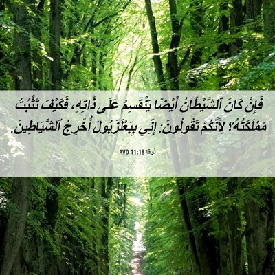Picture 06 - لُوقا 11:18 AVD - فَإِنْ كَانَ ٱلشَّيْطَانُ - Bible Verse Picture