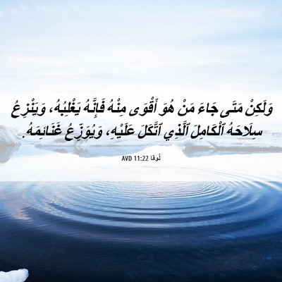 Picture 06 - لُوقا 11:22 AVD - وَلَكِنْ مَتَى جَاءَ مَنْ - Bible Verse Picture