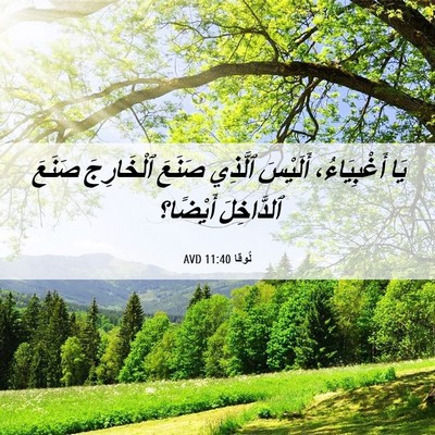 Picture 06 - لُوقا 11:40 AVD - يَا أَغْبِيَاءُ، أَلَيْسَ - Bible Verse Picture