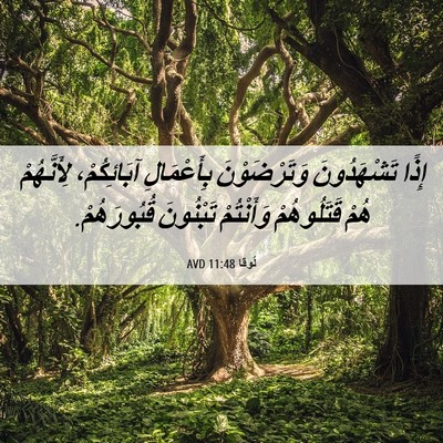 Picture 06 - لُوقا 11:48 AVD - إِذًا تَشْهَدُونَ - Bible Verse Picture