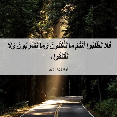 Picture 06 - لُوقا 12:29 AVD - فَلَا تَطْلُبُوا أَنْتُمْ - Bible Verse Picture