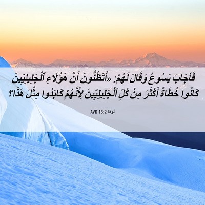 Picture 06 - لُوقا 13:2 AVD - فَأجَابَ يَسُوعُ وَقَالَ - Bible Verse Picture