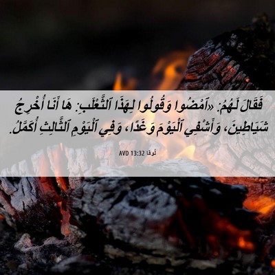 Picture 06 - لُوقا 13:32 AVD - فَقَالَ لَهُمُ: «ٱمْضُوا - Bible Verse Picture