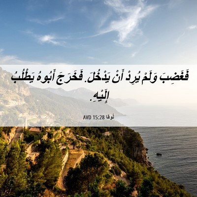 Picture 06 - لُوقا 15:28 AVD - فَغَضِبَ وَلَمْ يُرِدْ - Bible Verse Picture
