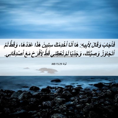 Picture 06 - لُوقا 15:29 AVD - فَأَجَابَ وَقَالَ - Bible Verse Picture