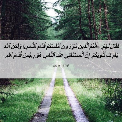 Picture 06 - لُوقا 16:15 AVD - فَقَالَ لَهُمْ: «أَنْتُمُ - Bible Verse Picture