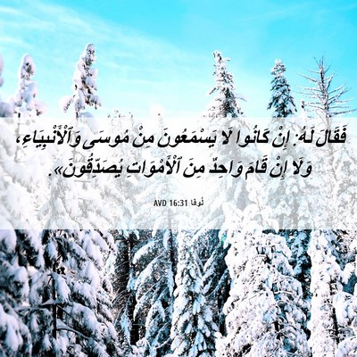 Picture 06 - لُوقا 16:31 AVD - فَقَالَ لَهُ: إِنْ كَانُوا - Bible Verse Picture