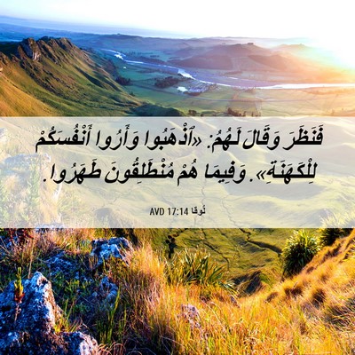 Picture 06 - لُوقا 17:14 AVD - فَنَظَرَ وَقَالَ لَهُمُ: - Bible Verse Picture