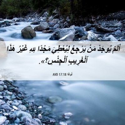 Picture 06 - لُوقا 17:18 AVD - أَلَمْ يُوجَدْ مَنْ - Bible Verse Picture