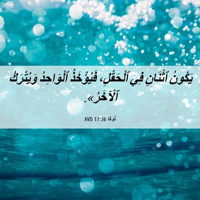 Picture 06 - لُوقا 17:36 AVD - يَكُونُ ٱثْنَانِ فِي - Bible Verse Picture